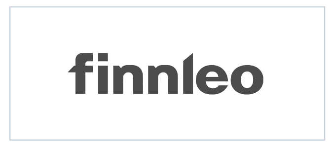 The image shows the logo for "Finnleo" on a white background, featuring simple black text with a modern design.