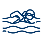 The image features a blue logo with a stylized boat and sails, likely representing the Croatian Tourist Board. No people or buildings present.